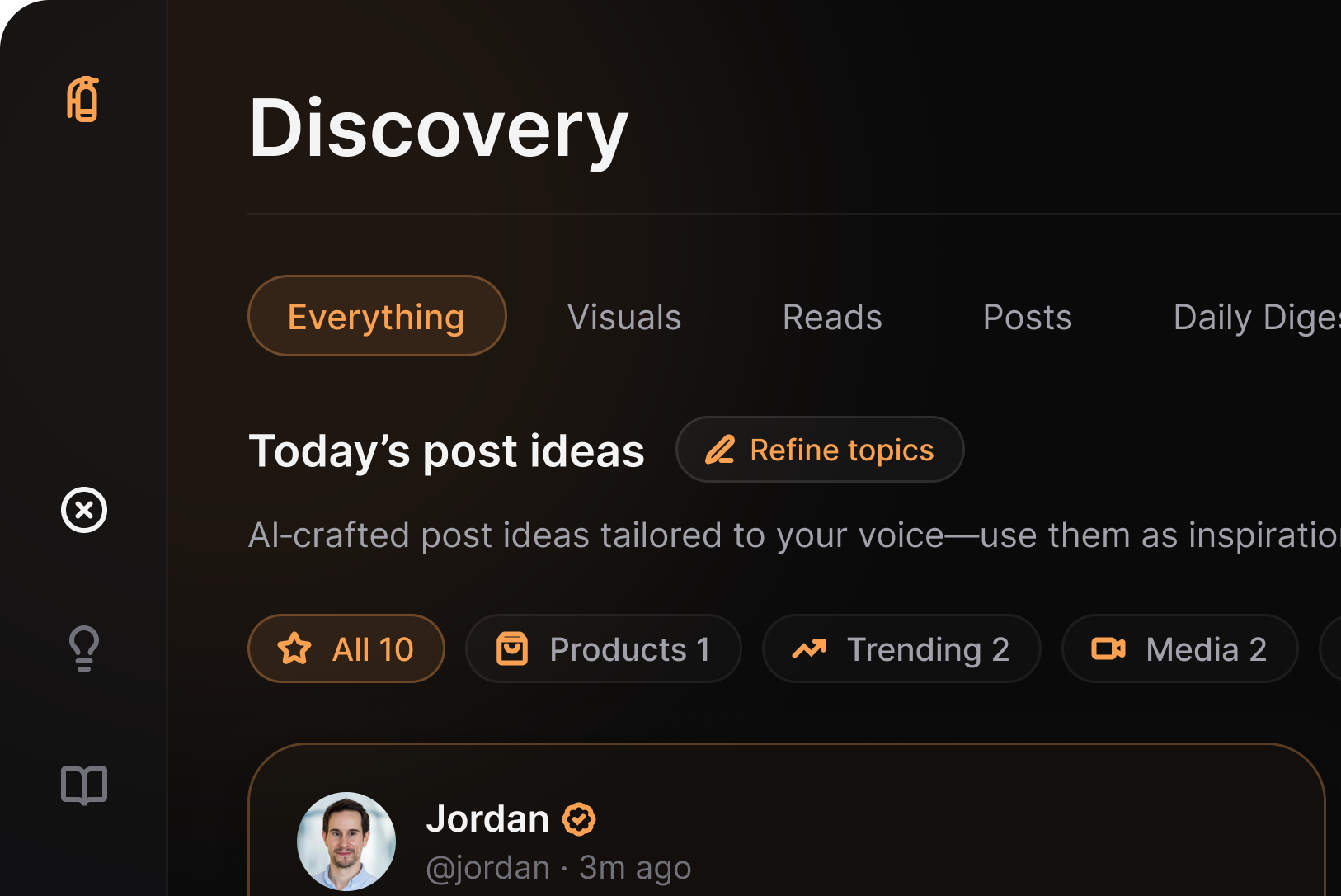 Social dashboard preview